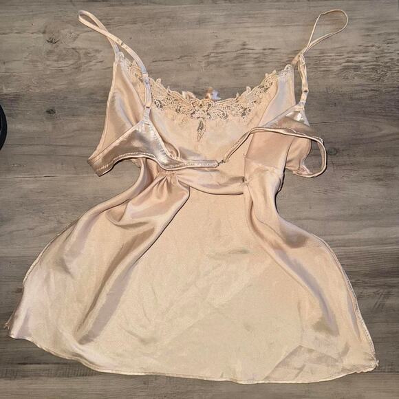 Cream satin slip top - Picture 6 of 7
